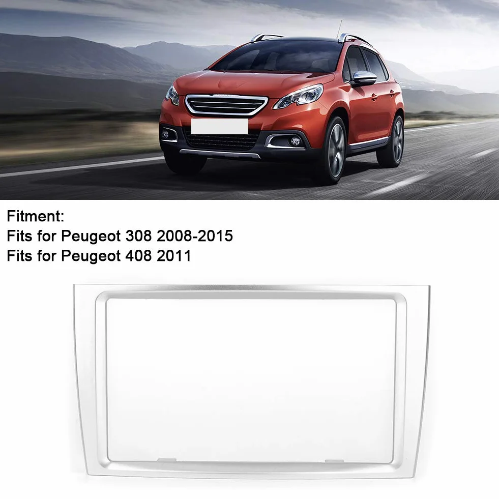 Car Player Frame Car DVD Radio Fascia Frame Mount per Peugeot 308/408, 7 pollici 2Din lettore GPS Installazione Dash Lunetta