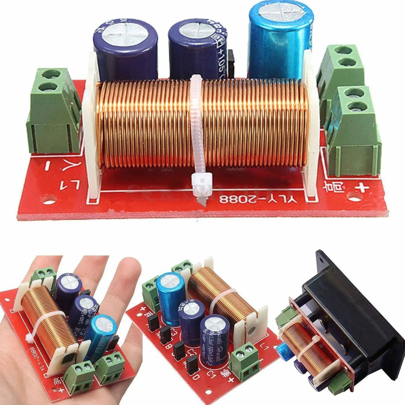 4X 400W Altoparlante Crossover 2 Vie Alto-Basso 4-16 Ohm Divisore di Frequenza per Altoparlante