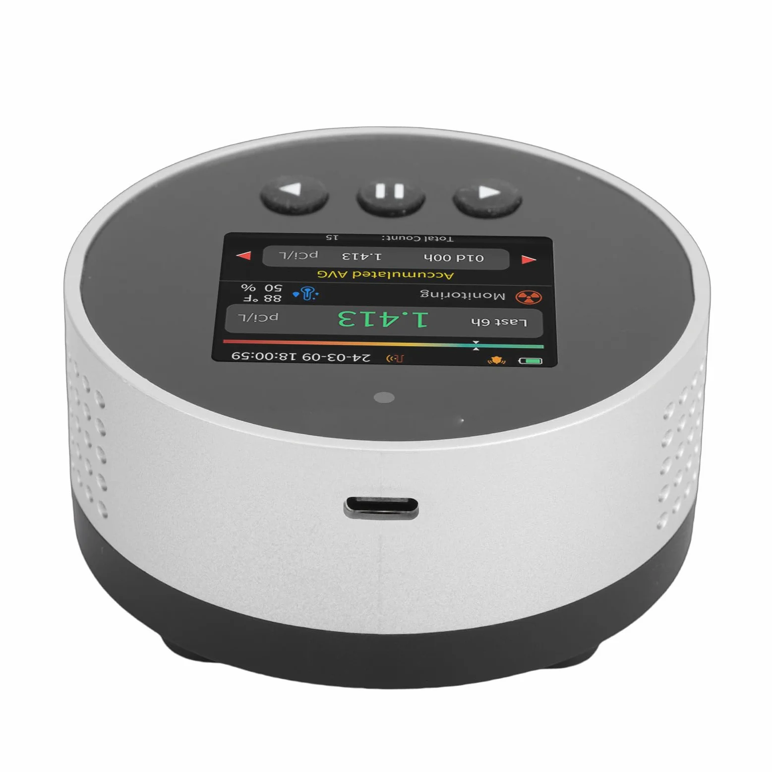 YWBL-WH Rilevatore di Radon Domestico, Analizzatore di Gas Radon Digitale con Display LCD con Letture a Lungo Termine per la Sicurezza Interna della Scuola Dell'ufficio nel Seminterrato