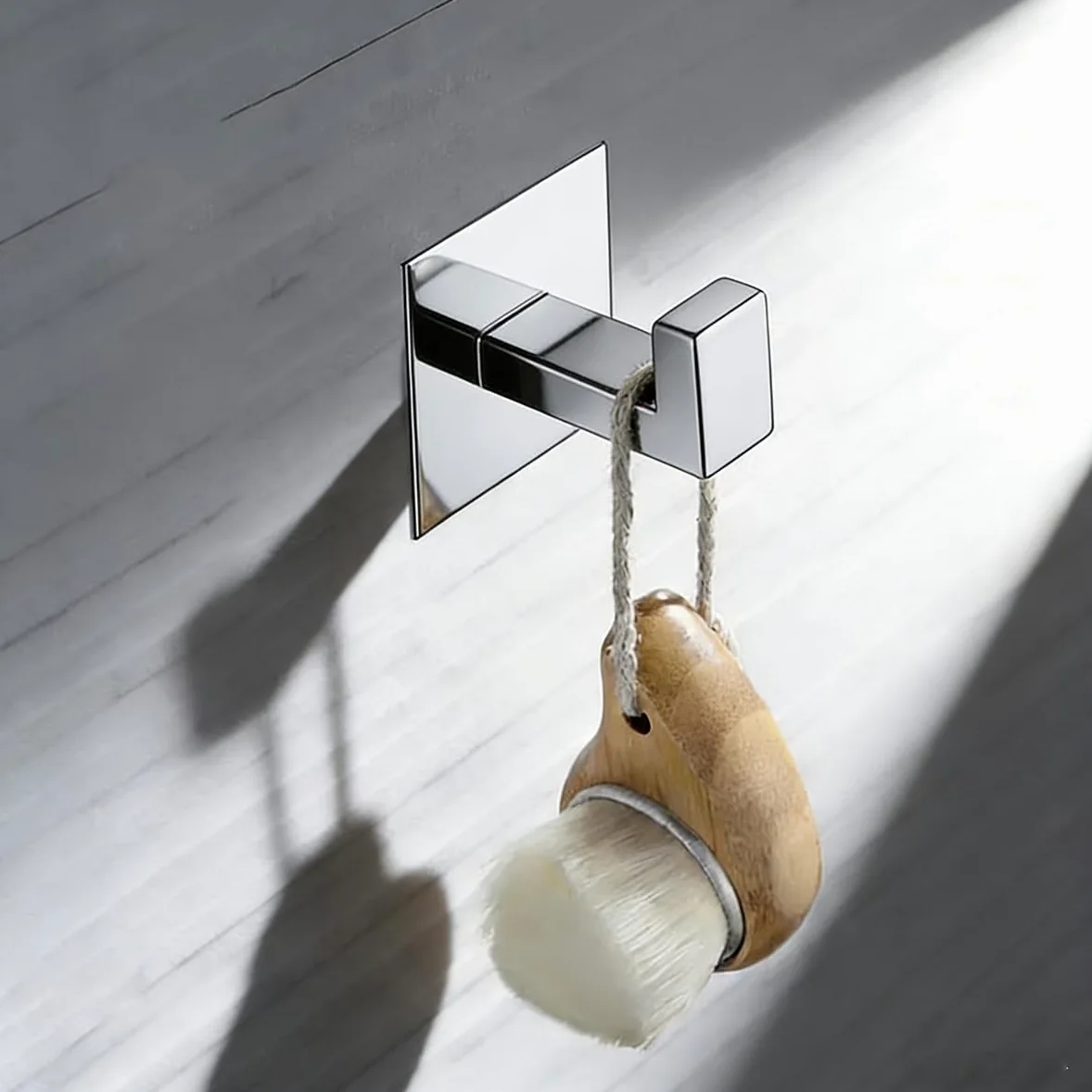 Gancio Quadrato per Asciugamani Robusto e Stabile Gancio Autoadesivo per Cappelli e Cappotti in Acciaio Inossidabile Ganci Adesivi impermeabili per Accessori da Cucina e Bagno (Cromato, 4 pezzo)