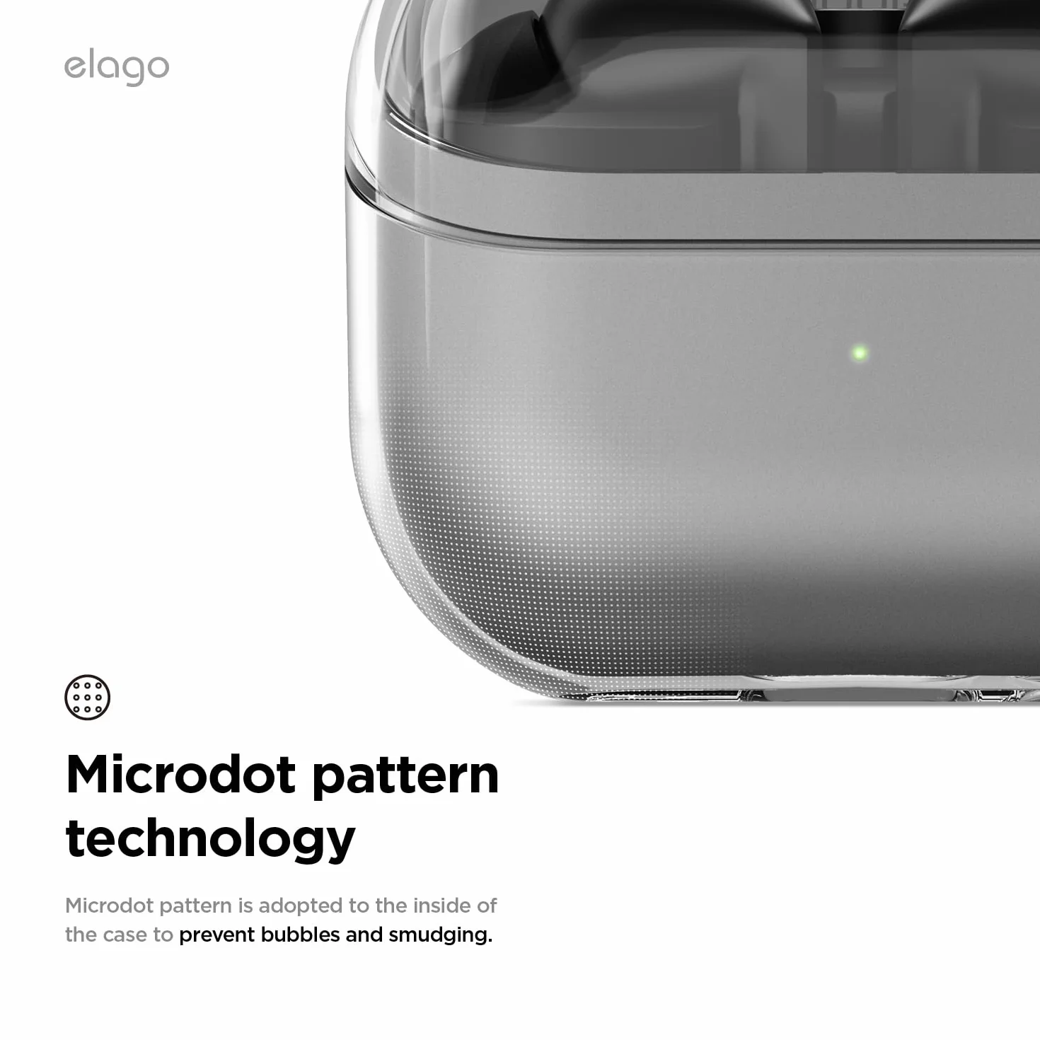 elago Custodia Trasparente per Samsung Galaxy Buds 3 & Buds 3 Pro & Buds FE 3, con Moschettone, Cover in TPU Premium, Ricarica Wireless, Accessori per Cuffie (Trasparente)