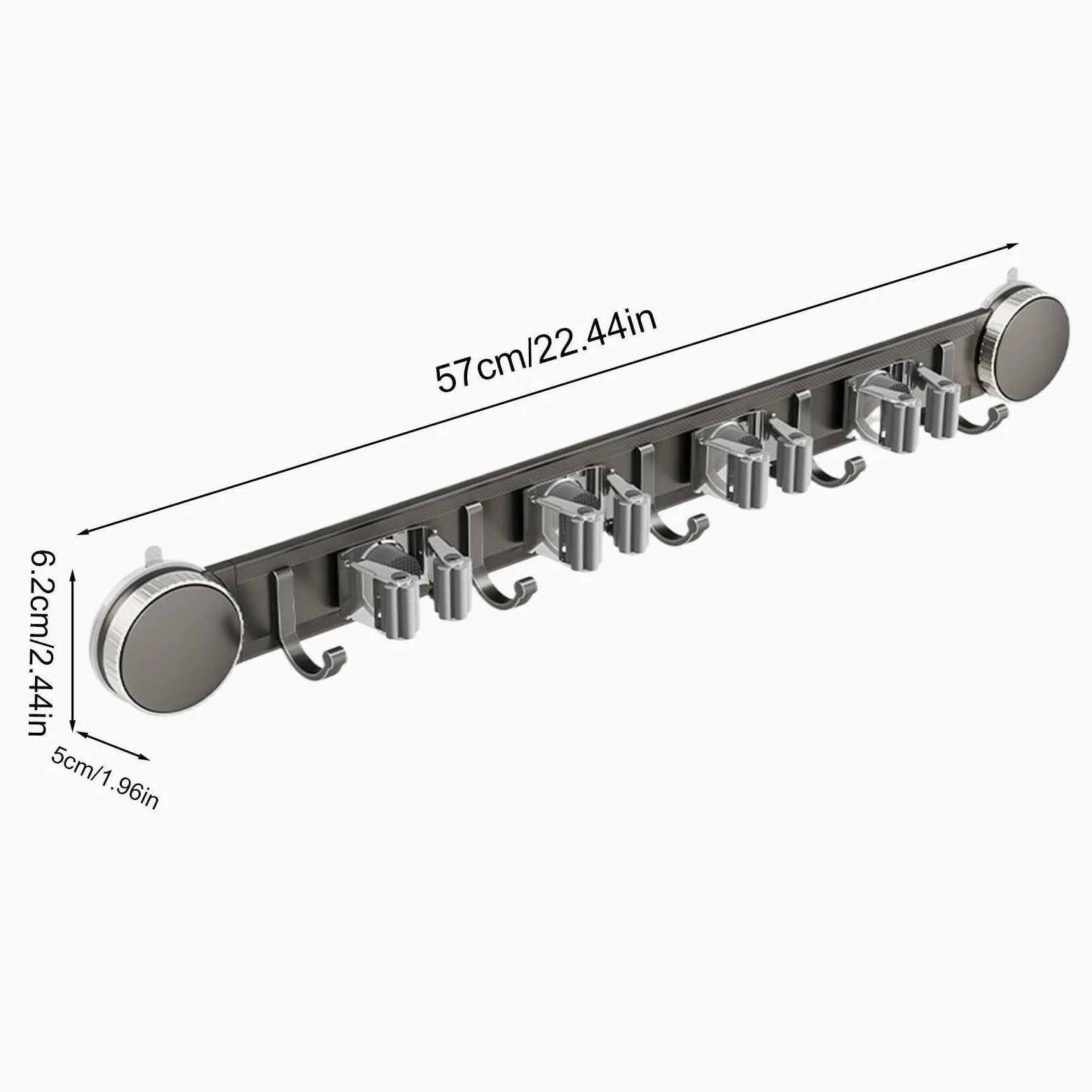 Portascopa A Parete Resistenti Supporti Multiuso Con Impieghi Pesanti | Organizer Da Parete Per Scope Per Dormitorio Ufficio Appartamento Camera Da Soggiorno Bagno