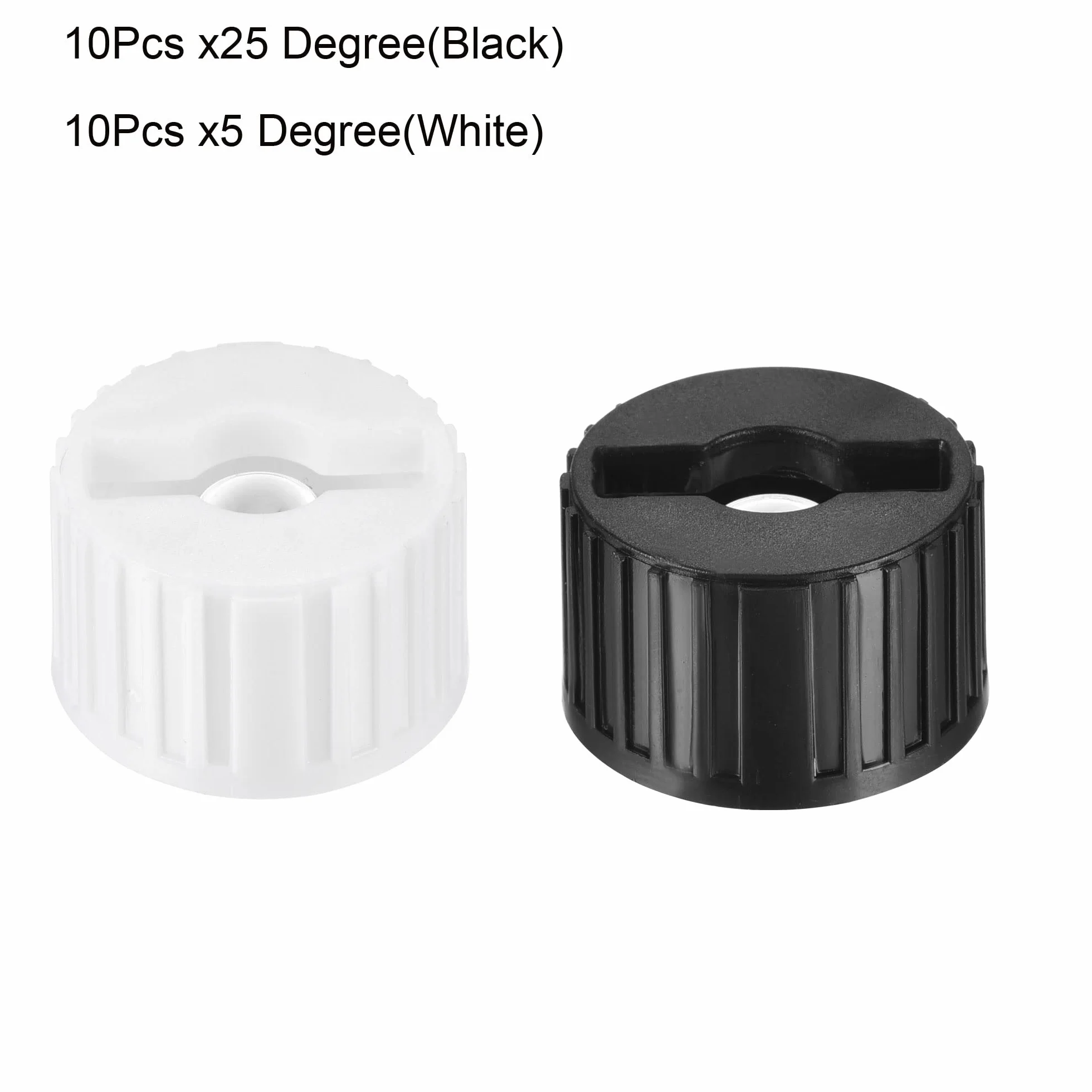 QUARKZMAN LED Obiettivo Ottico Vetro 25 Grado 5 Grado con Supporto per 1W 3W Alta Potenza LED Luce, Nero Bianco 20pz