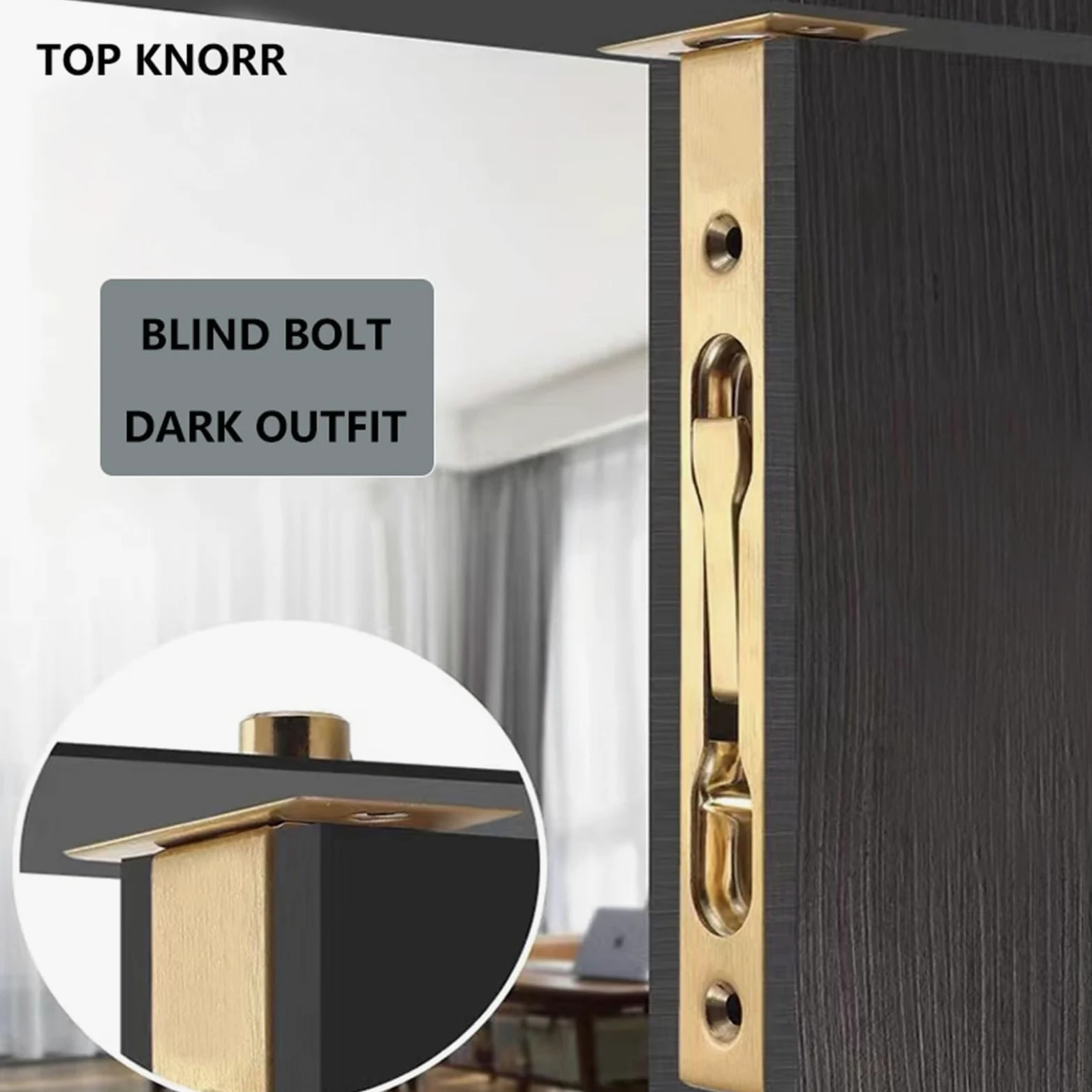 Chiavistello per porta in acciaio inox 304, a scomparsa, serratura scorrevole, a prova di polvere, per bagno (10 rosso antico)