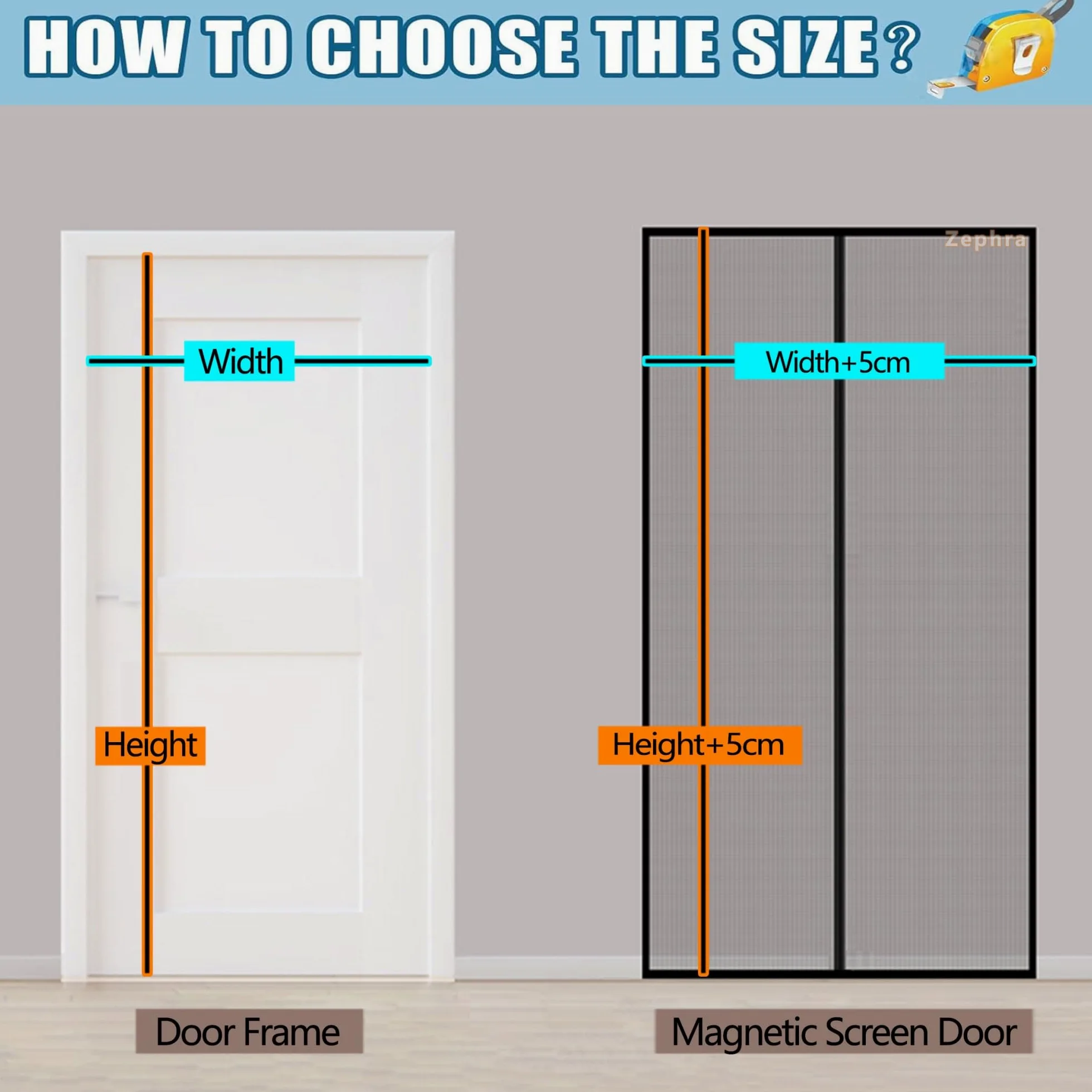Zanzariera A Chiusura Automatica, 255x210cm Tenda Zanzariera per Porta, Chiusura Automatica Adsorbimento Magnetico, per Porte D'Ingresso Porte Cortili JPP1k Nero