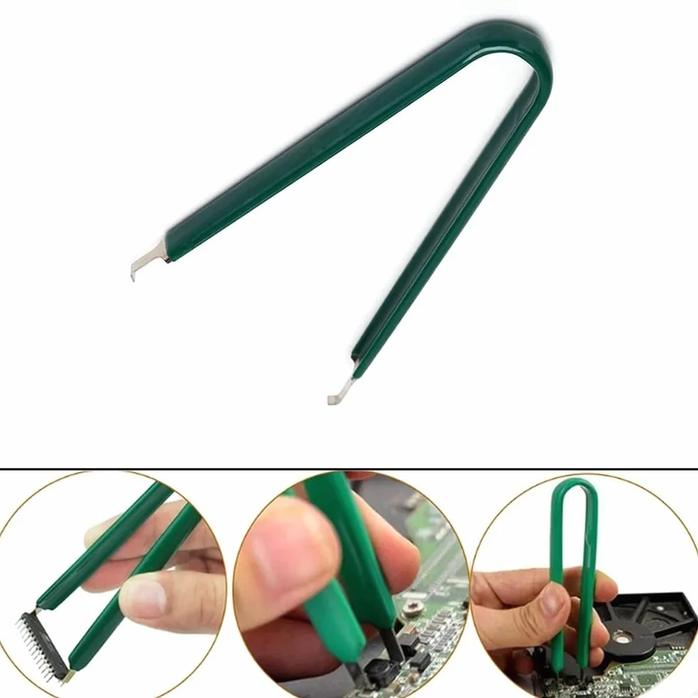 Set estrattori chip IC piatti tipo U riparazione circuiti stampati ROM 20-80 pin molla assistita rosso