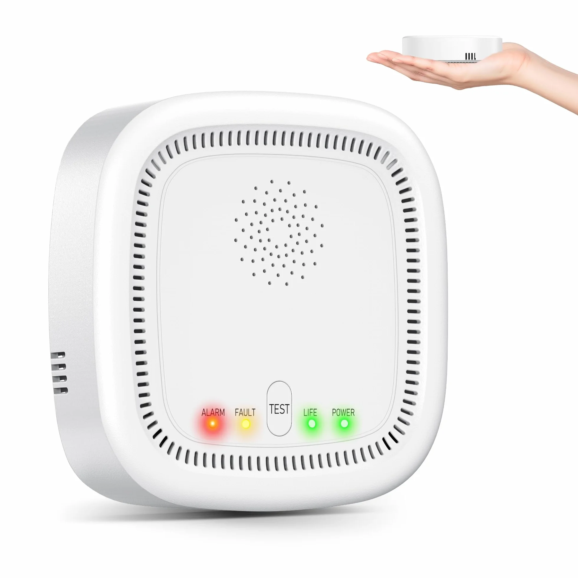 Rilevatore di Gas 100% a Batteria, Rileva Gas Naturale e Metano, Allarme Acustico e Visivo per Casa e Camper (Batteria Inclusa)