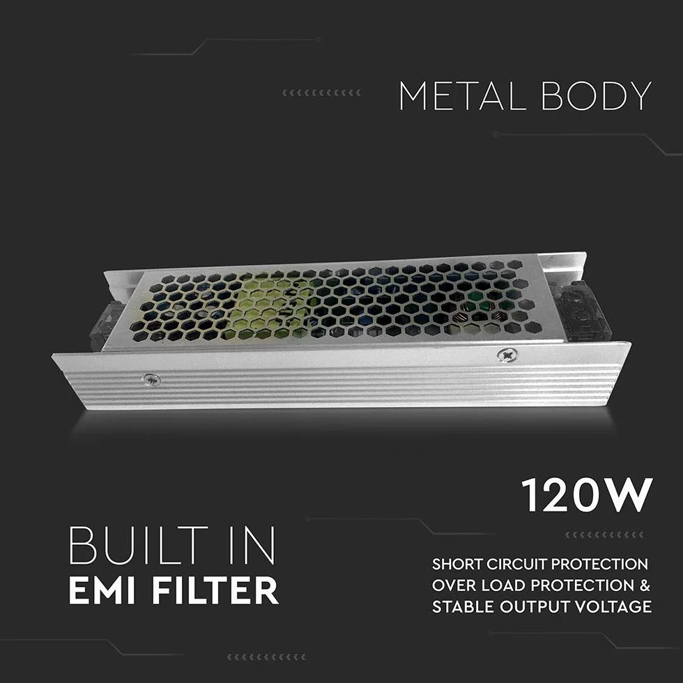 Alimentatore in Metallo 120W 24V 5A con 1 Uscita IP20