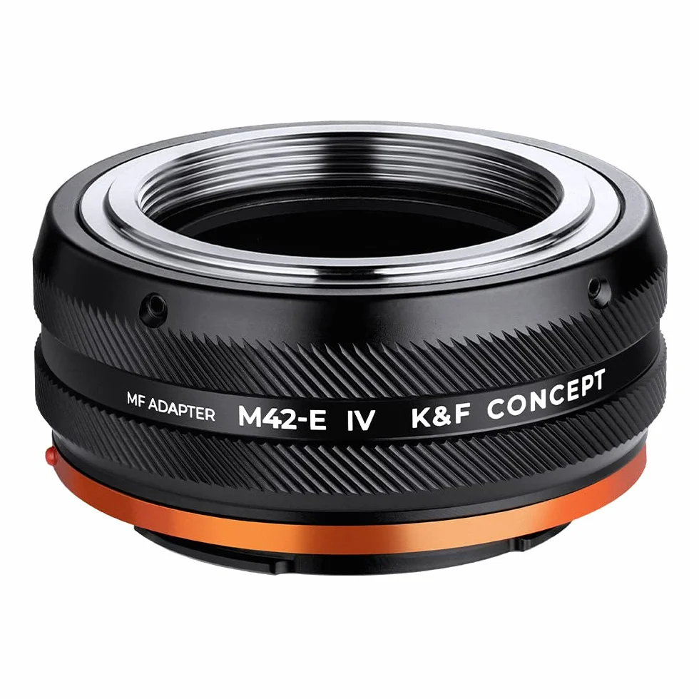 K&F CONCEPT Lente Mount Adattatore M42-NEX IV Manuale Fuoco: Compatibile con M42 Lente a Compatibile con Sony E Mount Corpo Fotocamera