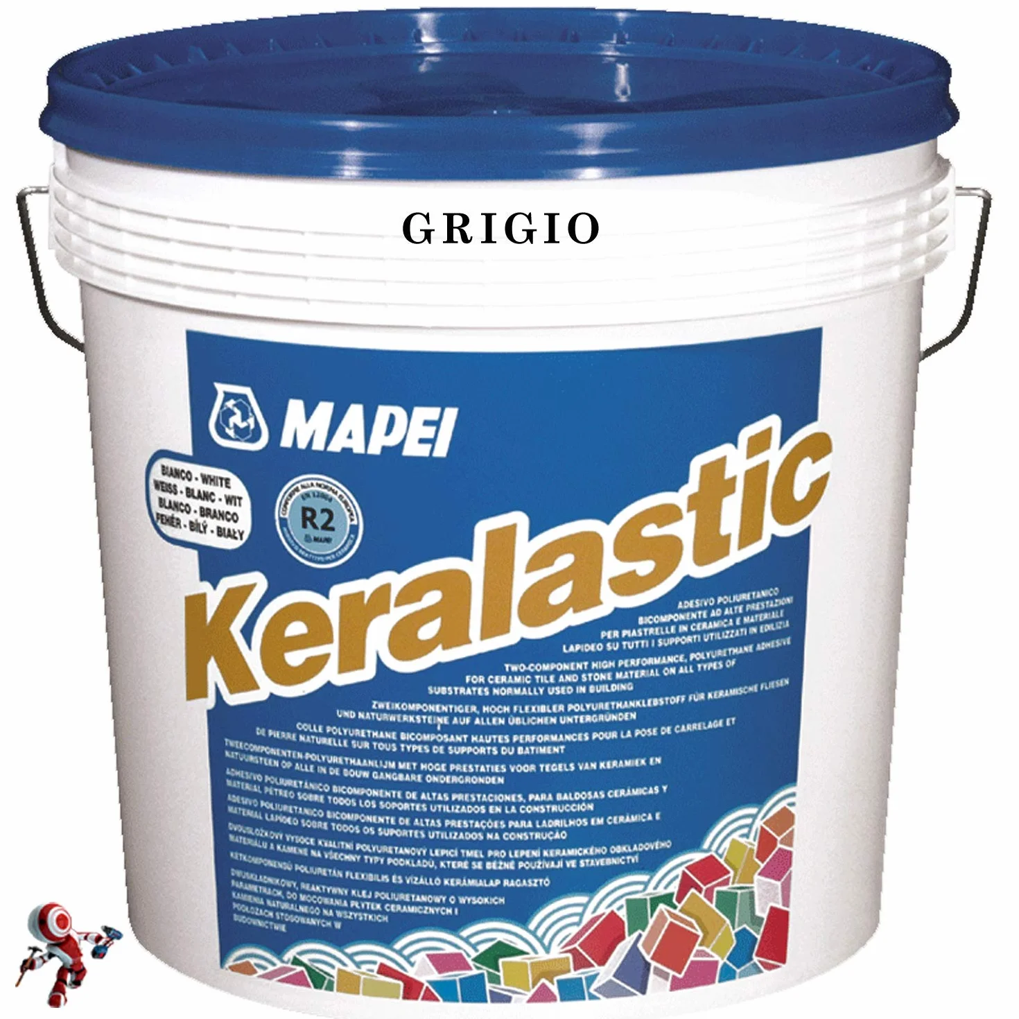 MAPEI KERALASTIC GRIGIO ADESIVO EPOSSI-POLIURETANICO BICOMPONENTE 5 KG