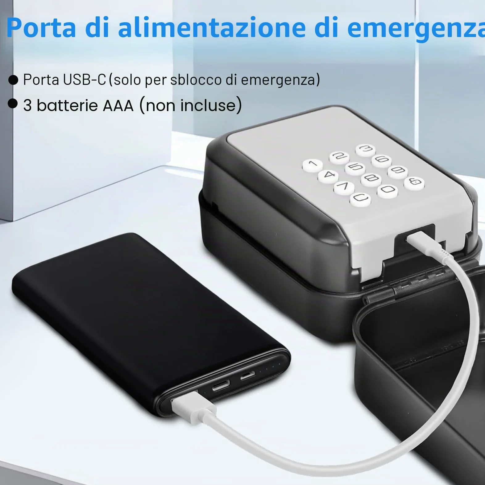 Smart Key Box, Bluetooth Lock Box supporta app TTLock e codice PIN, cassaforte con codice numerico a 12 cifre, adatto per esterni e impermeabili