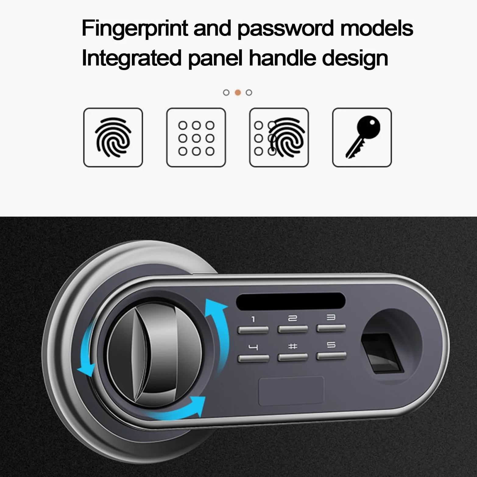 Cassetta di Sicurezza per Soldi Cassaforte con Password e Impronte Digitali In Lega Di Acciaio Con Funzione Password Virtuale Resistente Allo Scasso Safe Per La Casa, L'hotel E L'ufficio(Orange)