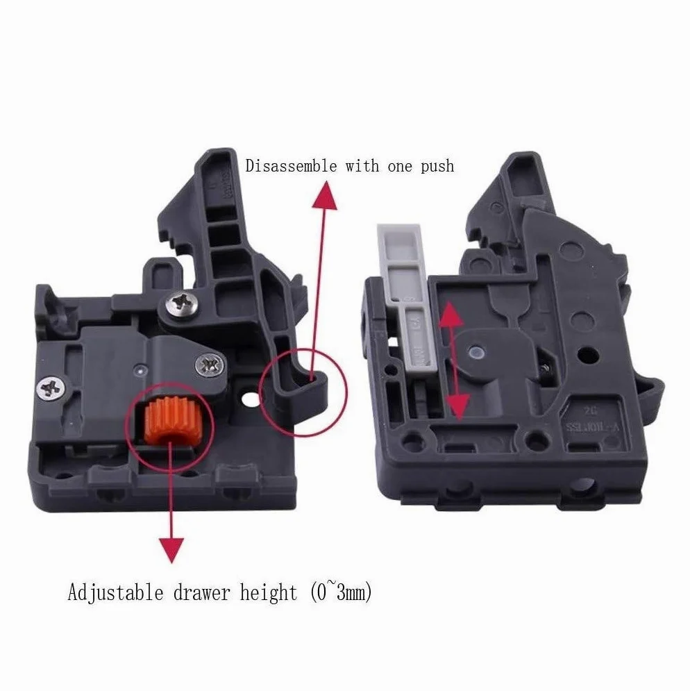 Guide di Scorrimento Guide di Scorrimento Guide per cassetti, Guide per cassetti nascoste e Ammortizzate, Guide Inferiori, Materiale in Acciaio Laminato a Freddo, Guida a Tre sezioni, scorri