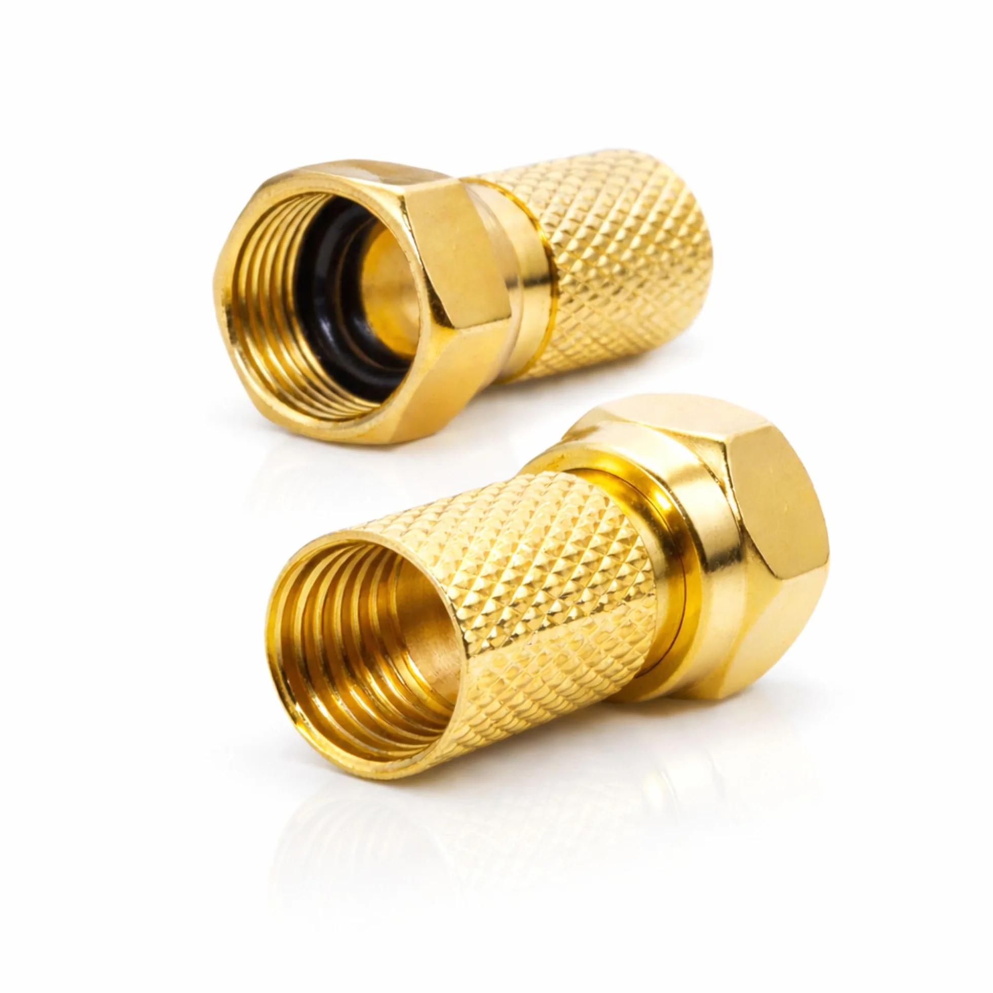 Premium X Cavo coassiale PROFI PRO 135 dB schermato a 5 vie, rame puro 25 metri Cavo antenna SAT 25m 135dB + 10x F-Plug 8,00mm a colori "GOLD" GRATUITO