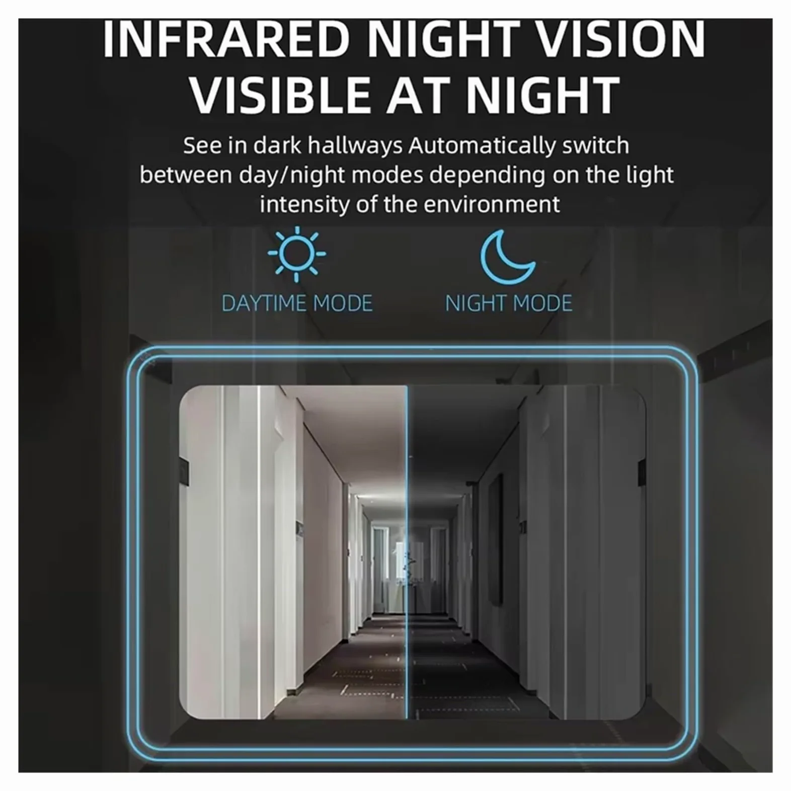 Tuya - Campanello WiFi con copertura solare antipioggia senza fili (set nero)