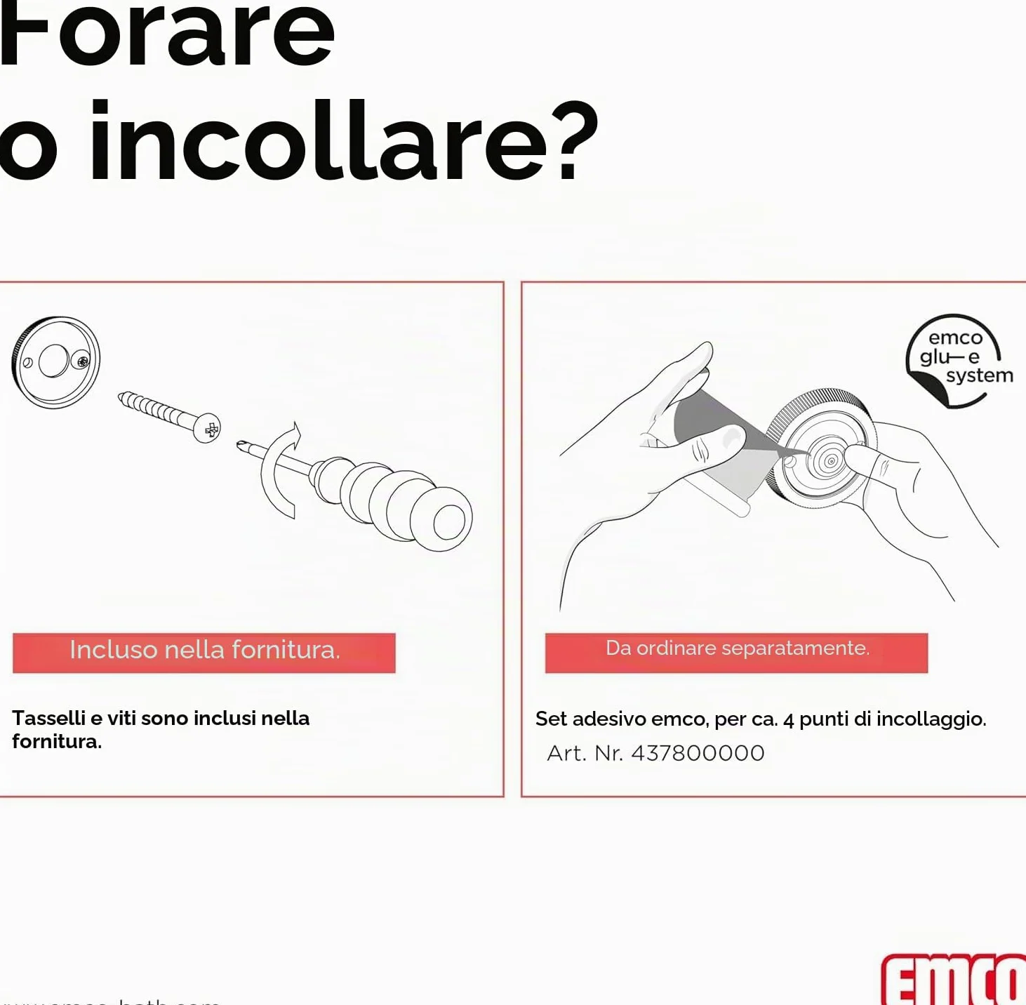 EMCO Portasciugamani rotondo a braccio singolo, da parete, in metallo rigido, cromato