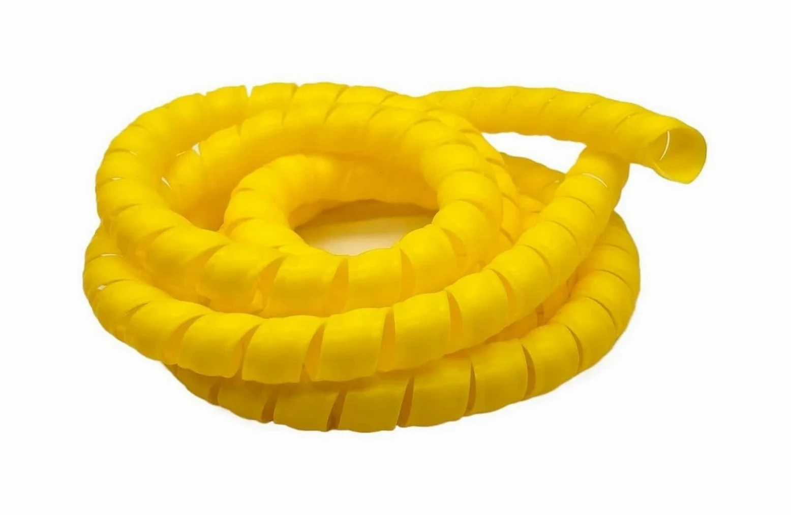 Guaina for cavo flessibile da 1 metro | Realizzata in polipropilene Protezione avvolgente a spirale for casa e ufficio(Yellow,ID 50mm)
