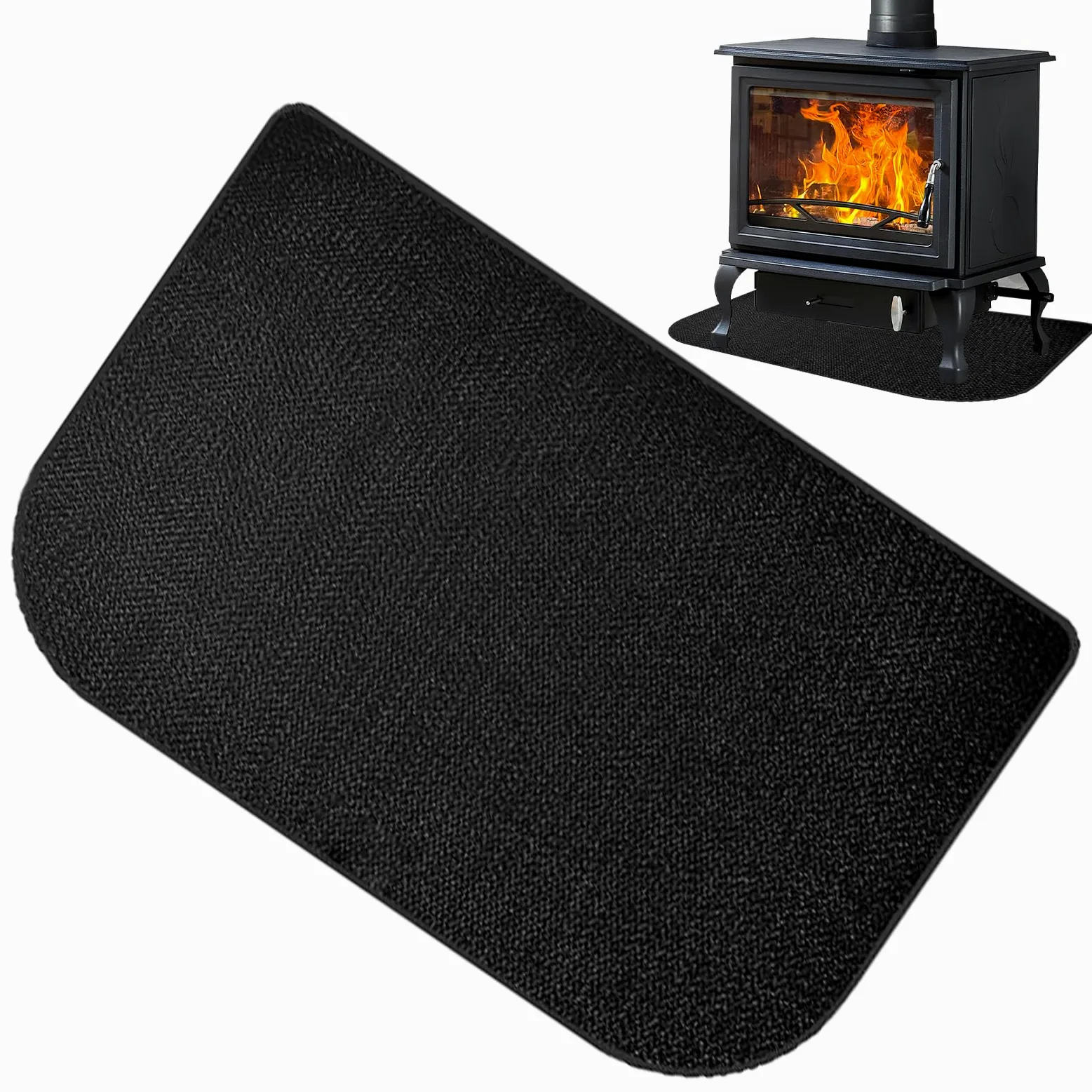 Tappeti Per Ignifughi Protettore Resistente al Calore e Antiscivolo | Tappeto Ignifugo E Copri per Soggiorno Cucina Stufa a Legna Fuoco da Campo Pavimento Appartamento Barbecue