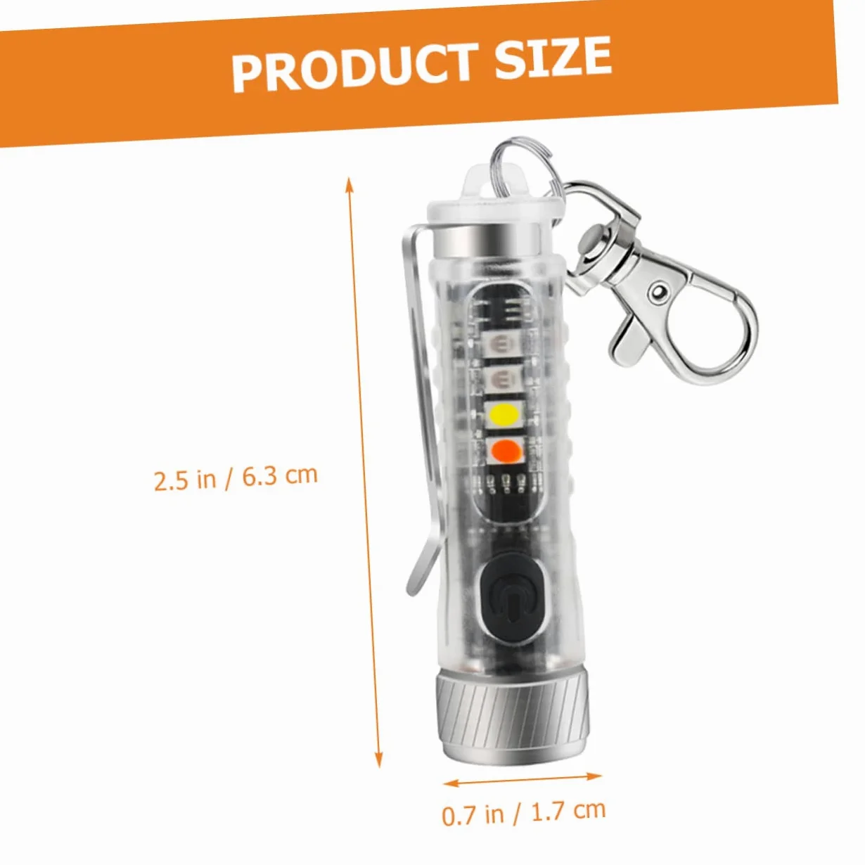 BESPORTBLE 2pezzi Torcia Led Mini Ricaricabile Luce Portachiavi Regolabile Per Esterni Modalità Di Illuminazione Design Compatto e Leggero Per Campeggio e Emergenze