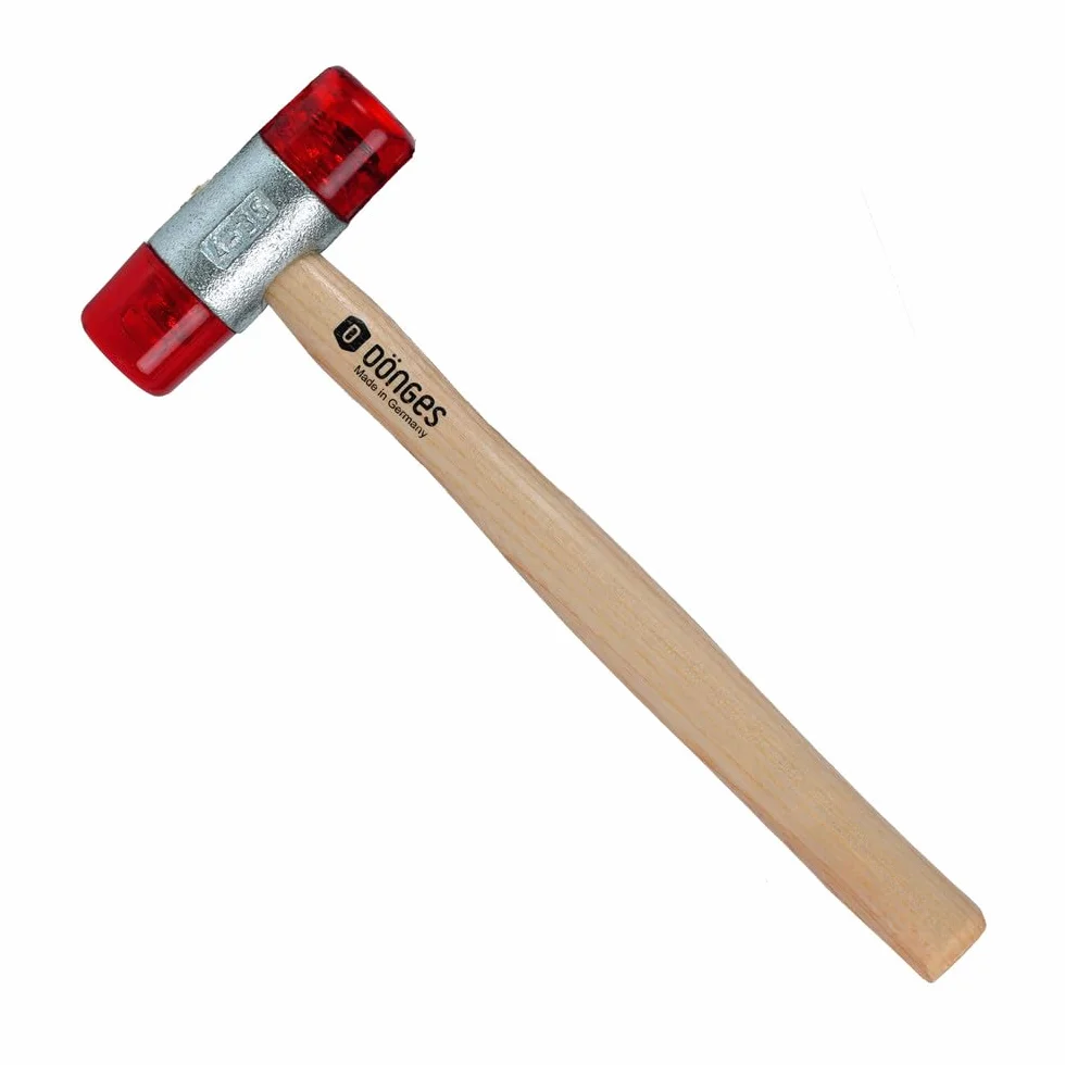 Martello senza contraccolpo Dönges Ø 35 mm 433 g teste sostituibili rosso manico frassino laccato prodotto Germania