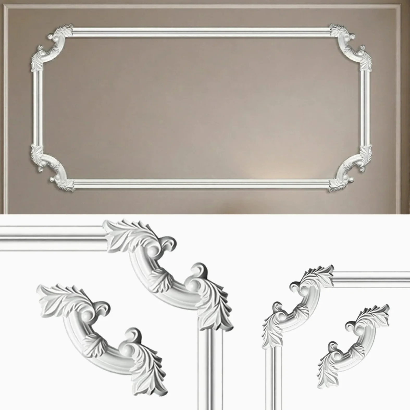 Modanatura Adesiva per Pareti PVC Modanature Flessibili Paraspigoli Muro White,15m