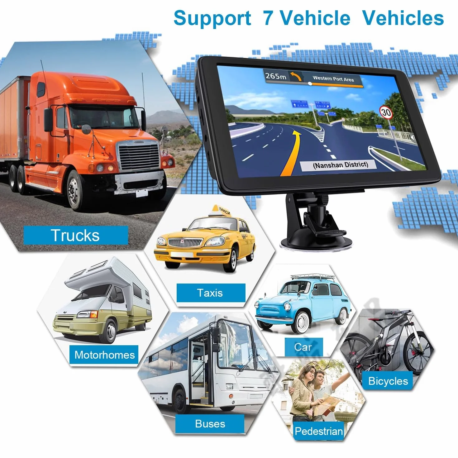 Navigatore GPS da 5 pollici per auto e camion 2026 - Navigatore touchscreen con mappe del Regno Unito e Europa, aggiornamenti mappe gratuiti a vita, trasmissione vocale, avviso autovelox, unità GPS