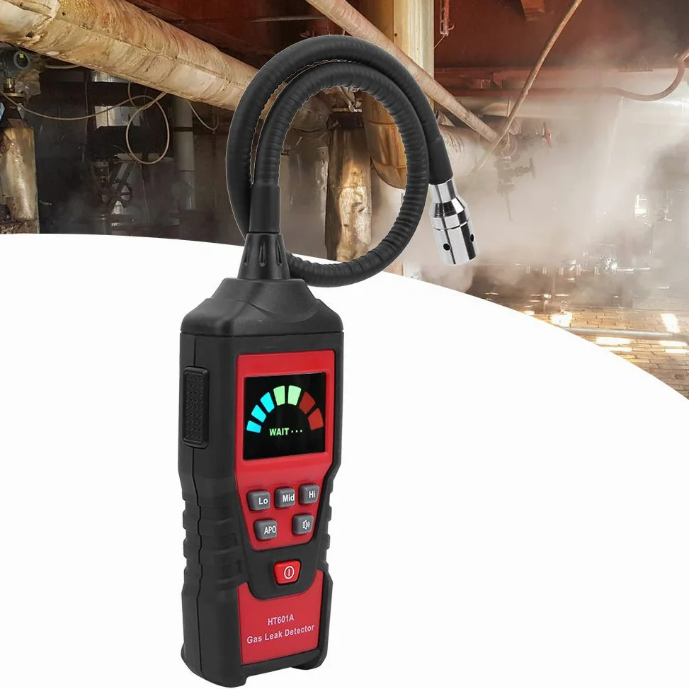 Jeffergarden Rilevatore di Gas Combustibili Portatile con Display LED, Allarme Ad Alta sensibilità per Metano, Sonda Flessibile 40 Cm, Ideale per Casa, Cucina e Barbecue
