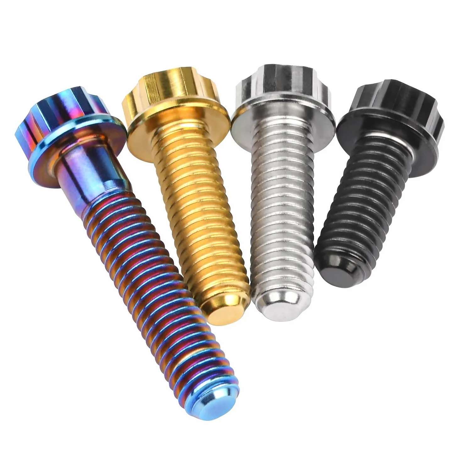 Wkręty hamulcowe moto M6x15-30mm Torx T30 flangiowe tytanowe 4 szt.