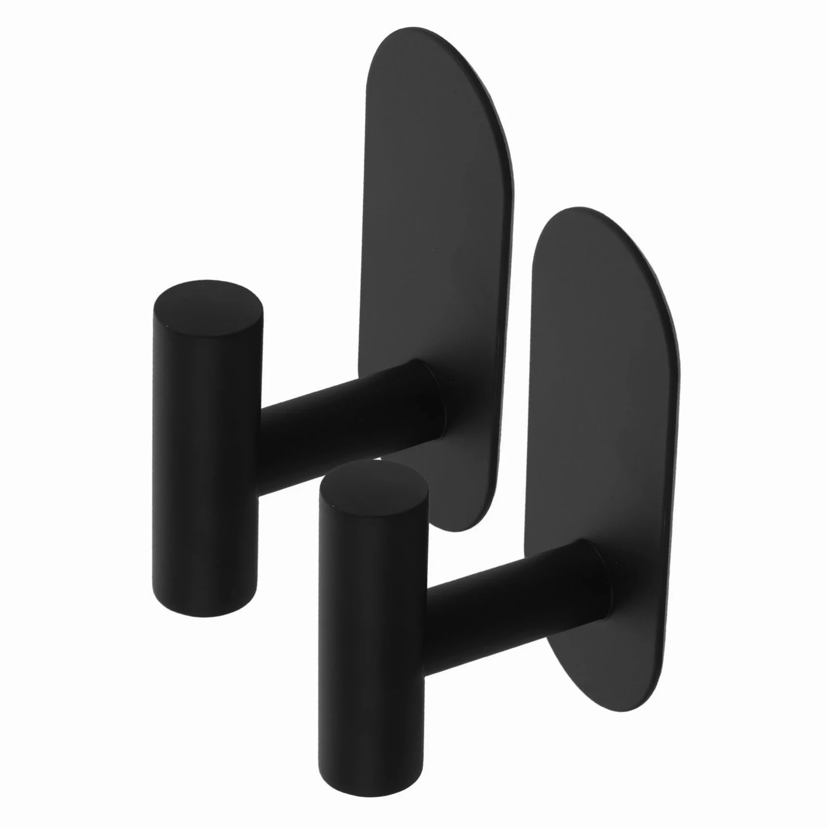 Hemobllo 5 Set Gancio Adesivo in Acciaio Inossidabile A Forma Di Opaco Asciugamano Ganci Da Abbigliamento Sospeso Gancio Decorativo Gancio Per Asciugamani Da Doccia Zaino Nero 2 Pezzi*5