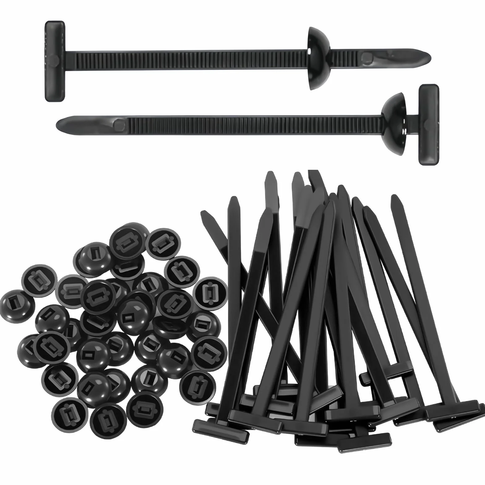 Fascette universali con fibbia nylon pesante UV riparazione auto sistema pin pulsante
