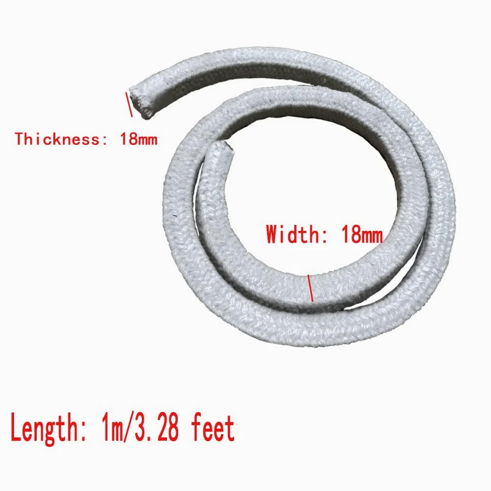 Corda in fibra di vetro per stufe, Guarnizione in corda in fibra ceramica, lunghezza 1 m, quadrato 14-20 mm | 18x18mm*1m