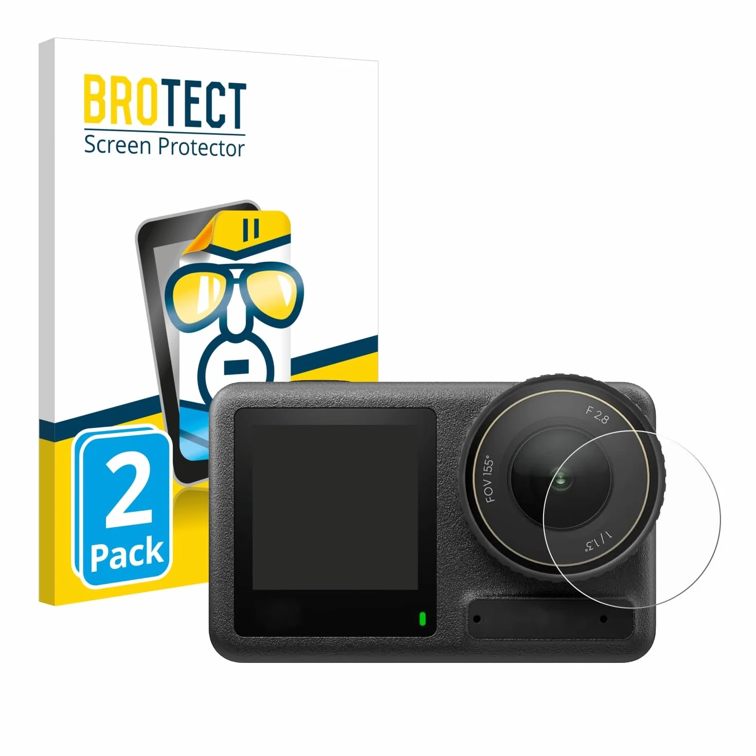 brotect Pellicola Protettiva per DJI Osmo Action 4 (Lente) Protezione Schermo (2 Pezzi) [Trasparente, Anti-Impronte]