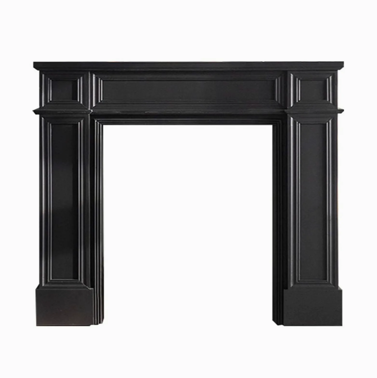 Mensola del camino Cornice for caminetto, cornice for caminetto elettrico moderno, cornice for mensola in legno, armadietto decorativo for la casa, cornice for mensola, nero Decorazione della mensola