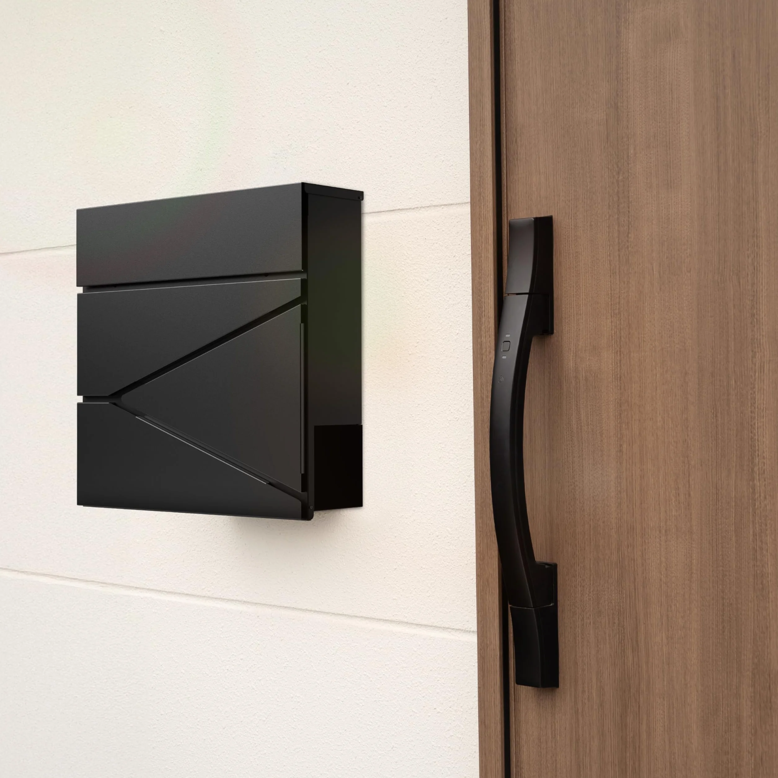 Sillar Cassetta postale da muro acciaio zincato resistente agli agenti atmosferici UV 37×10,5×37 cm antracite 2 chiavi