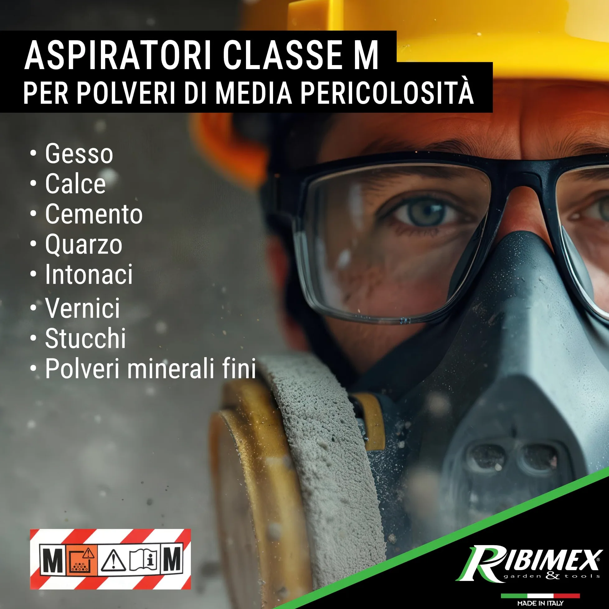 Ribimex Aspiratore Solidi e Liquidi Aspirix Serie Pro Classe M, Bidone Aspiratutto Professionale 20 L, 1400 W, Presa Elettroutensili e Funzione Soffiante, Accessori Inclusi - PRASP20M