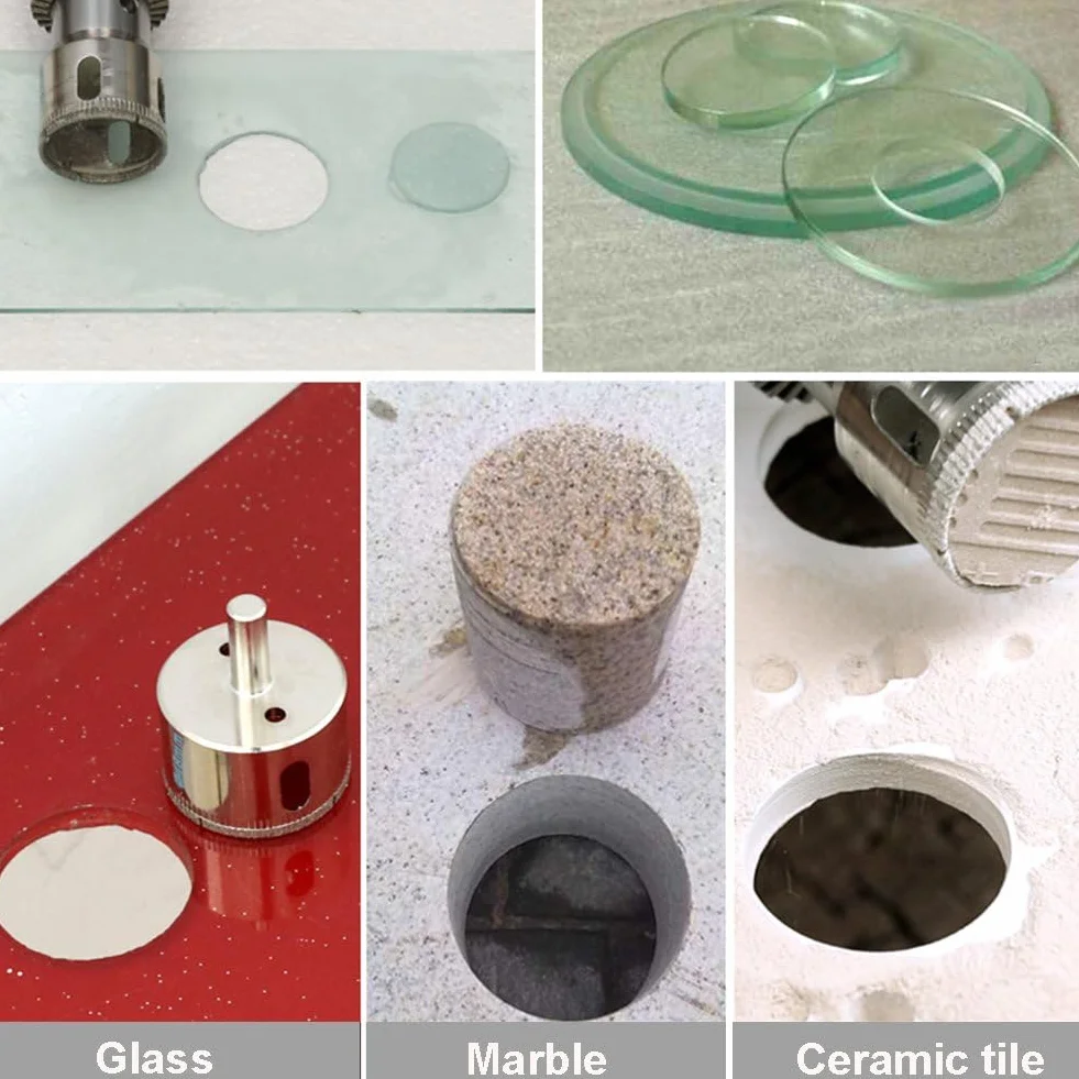 Punte di Trapano Diamantate Ø6mm 15 pezzi per Vetro Ceramica Piastrelle