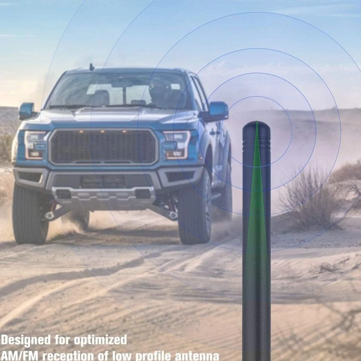 Antenna da 7,5 pollici per Wrangler Gladiator 1997-2024 TJ JK JKU JL JLU Ford F150 Auto Breve Antenna Radio Aggiornamento per ricezione FM/AM