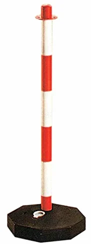 PALETTO PLASTICA H.CM.90 PER CATENA SEGNALETICA BIANCA ROSSA COLONNINA PZ.10