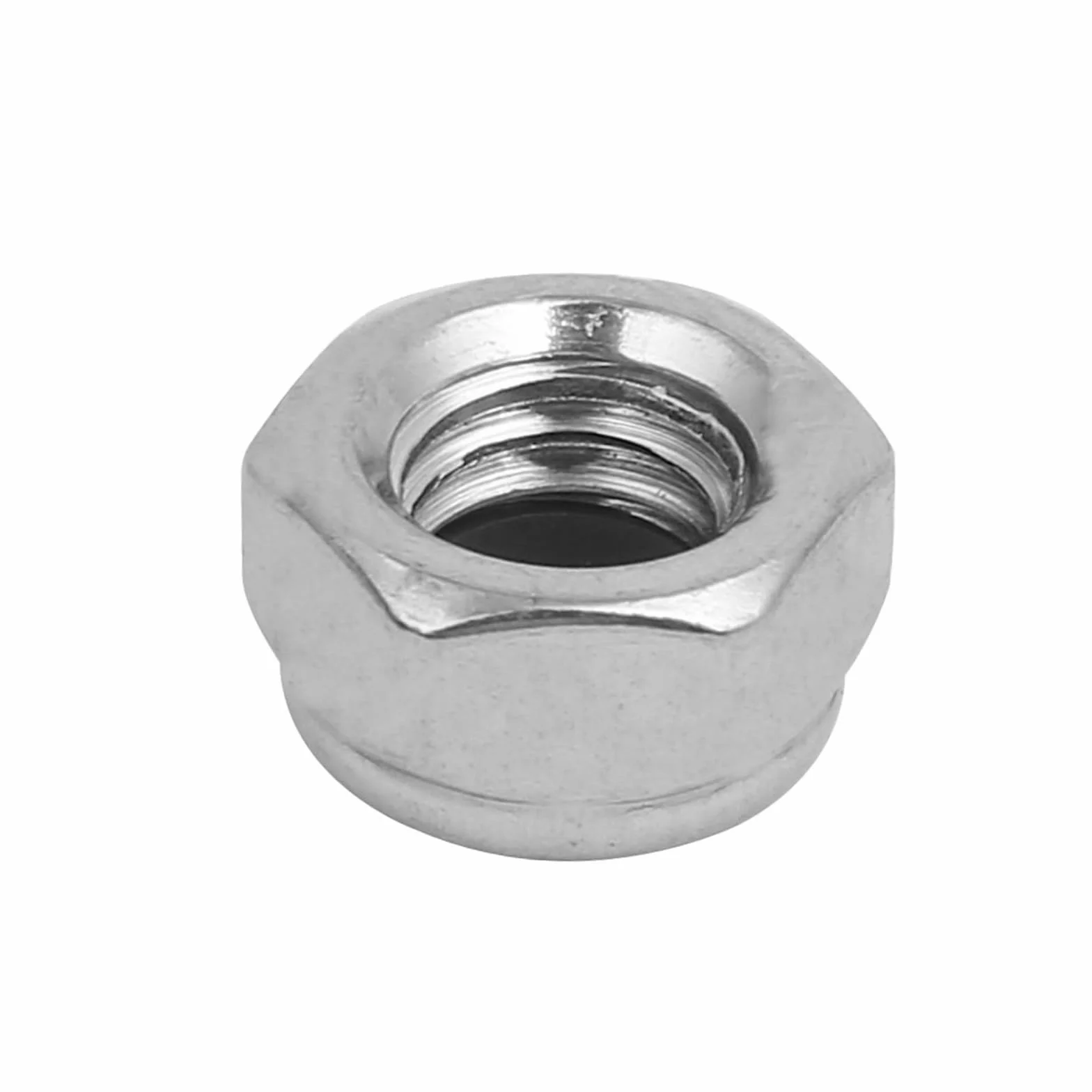 QUARKZMAN M8 x 1.25mm Hex Lock Nut 304 Stainless Steel Left Hand Thread, 4-Piece Set
