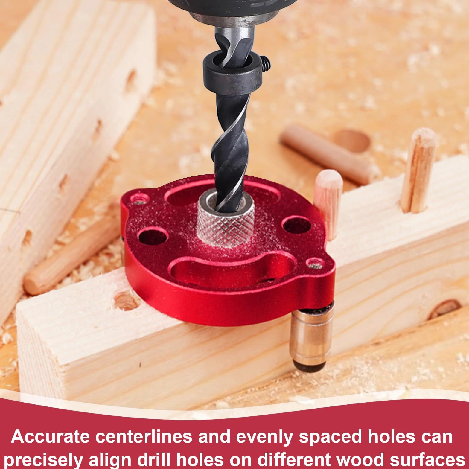 Kit di Ricerca del Centro per Lavorazione del Legno, Autocentrante Verticale con Bussole 3-10 mm, Guida per Trapano