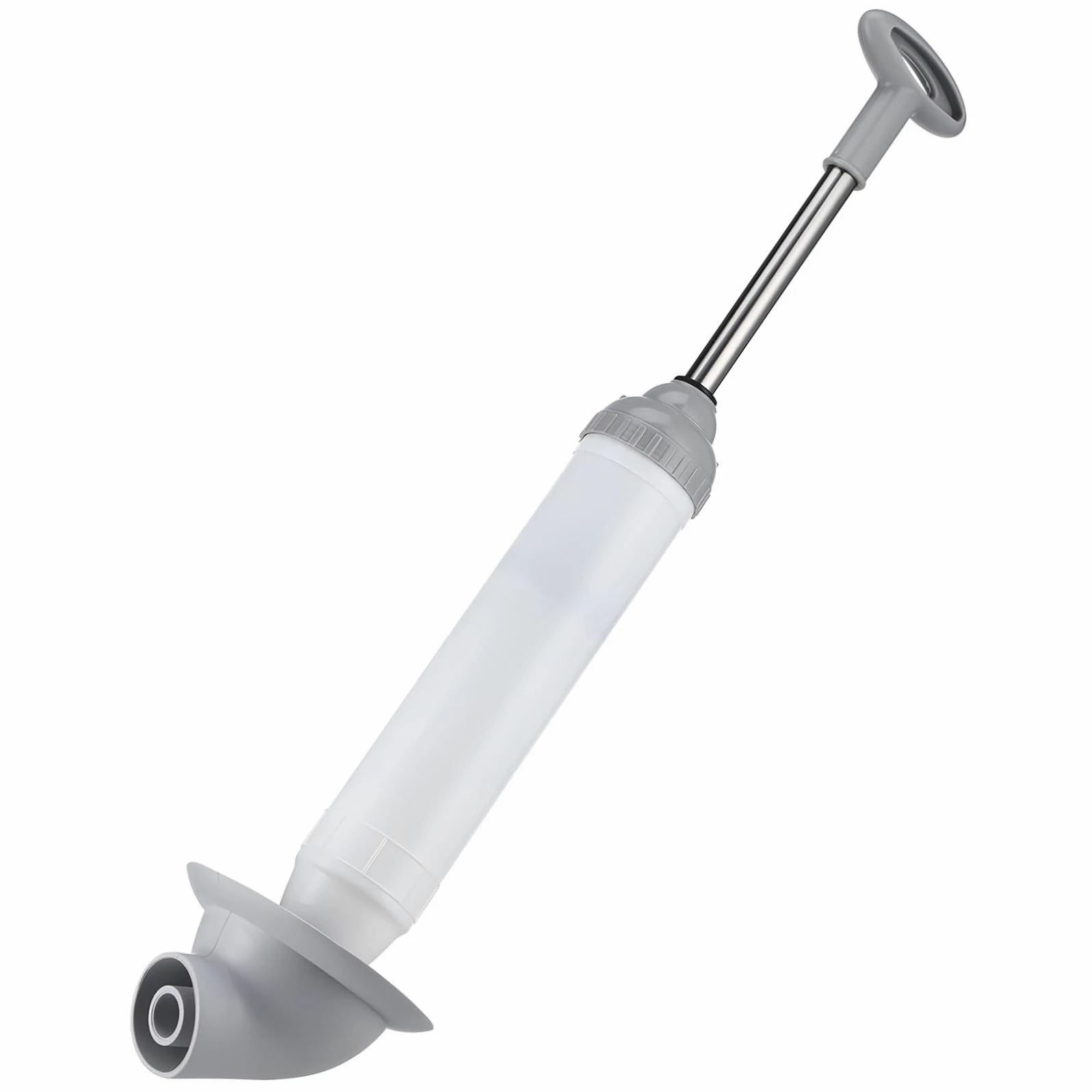 TEHAUX Sturatubi ad Aria Compressa per WC in Acciaio Inossidabile e Pp, ad Alta Pressione, Facile da Usare, per Bagno e Cucina, Vasca e Lavandino