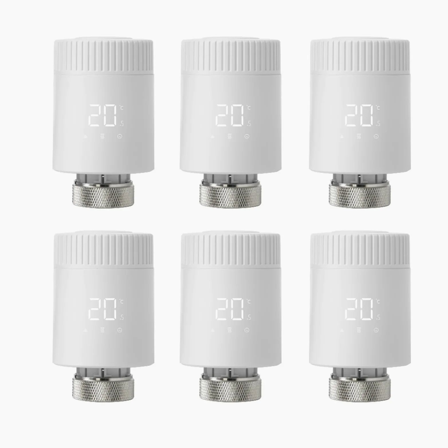 Attuatore Termostatico for Radiatore Smart TRV Valvola Termostatica Controllo Remoto Programmabile, modalità Vacanza(6pcs)