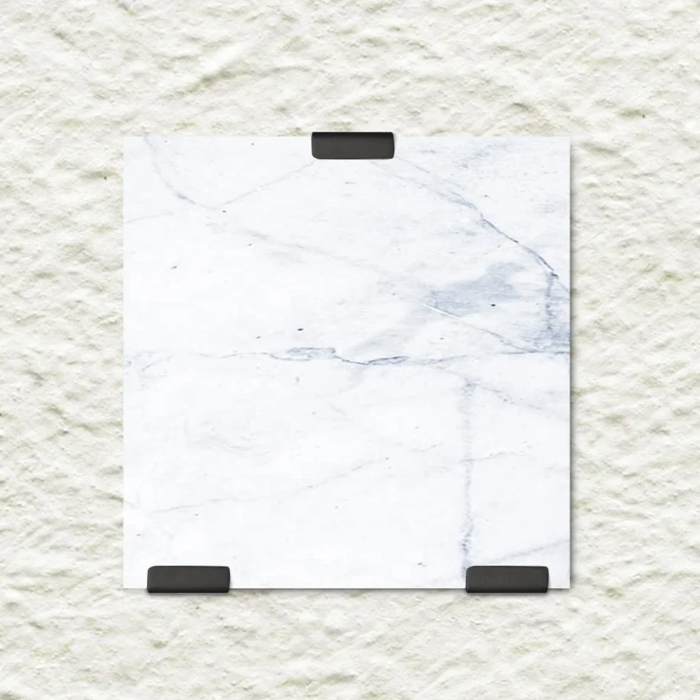 Staffa a U Ganci Muro Espositore per Piastrelle Ceramica Gancio Metallo XL Nero 8 Pezzi