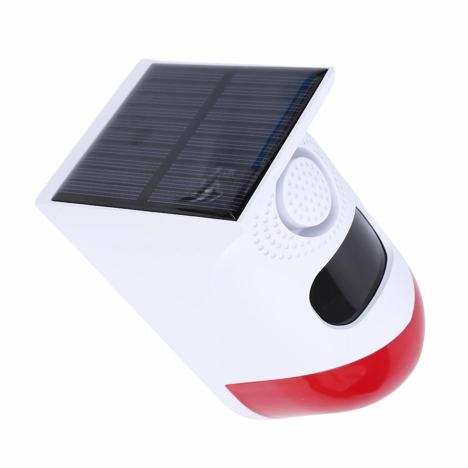 Generic Sirena con Sensore di Movimento Solare Resistente All'acqua IP67 con Alimentazione Efficiente per il Funzionamento con Telecomando | Sirena di Sicurezza Solare per Aziende Agricole