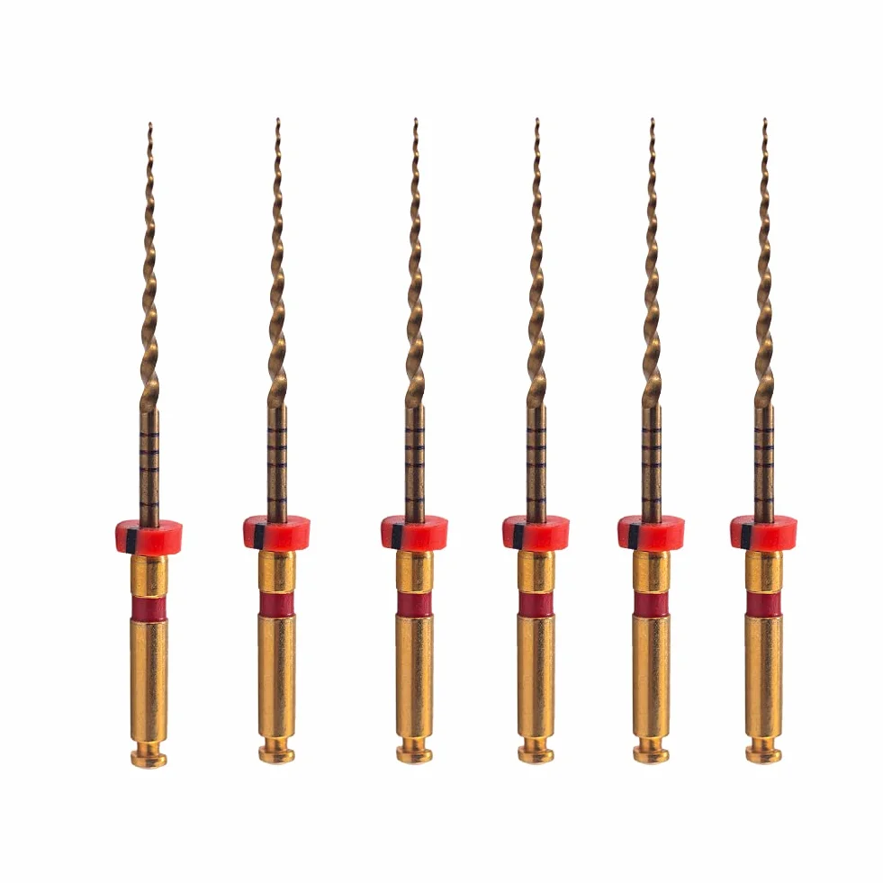 Easyinsmile X-Pro Gold Protaper NITI Rotary Files 6PCS Endo Controlled Memory File F2 25MM