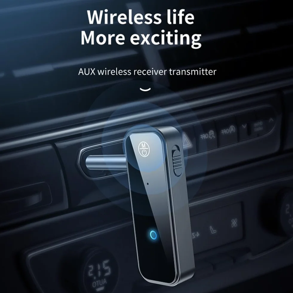 AXFEE Trasmettitore Bluetooth 5.4, con RCA & 3.5mm AUX Plug and Play, per Cuffie/Smartphone/Aereo/TV/PC/Bluetooth Apparecchio Acustico/Altoparlante