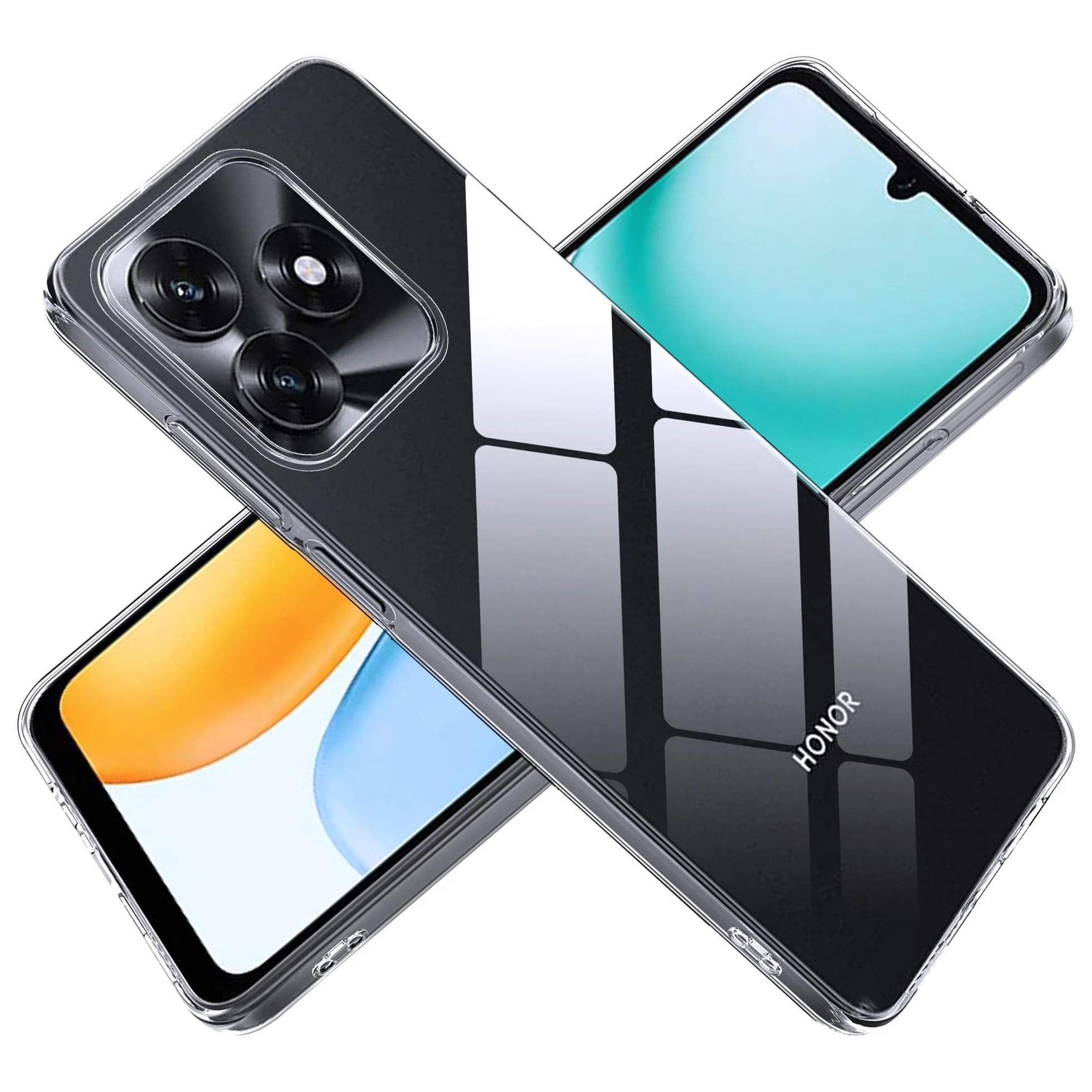 Fitudoos Cover per Honor X5C Plus,Custodia Sottile in TPU Morbido, Silicone Liquido Premium Custodia Protettiva per Honor X5C Plus- Trasparente.