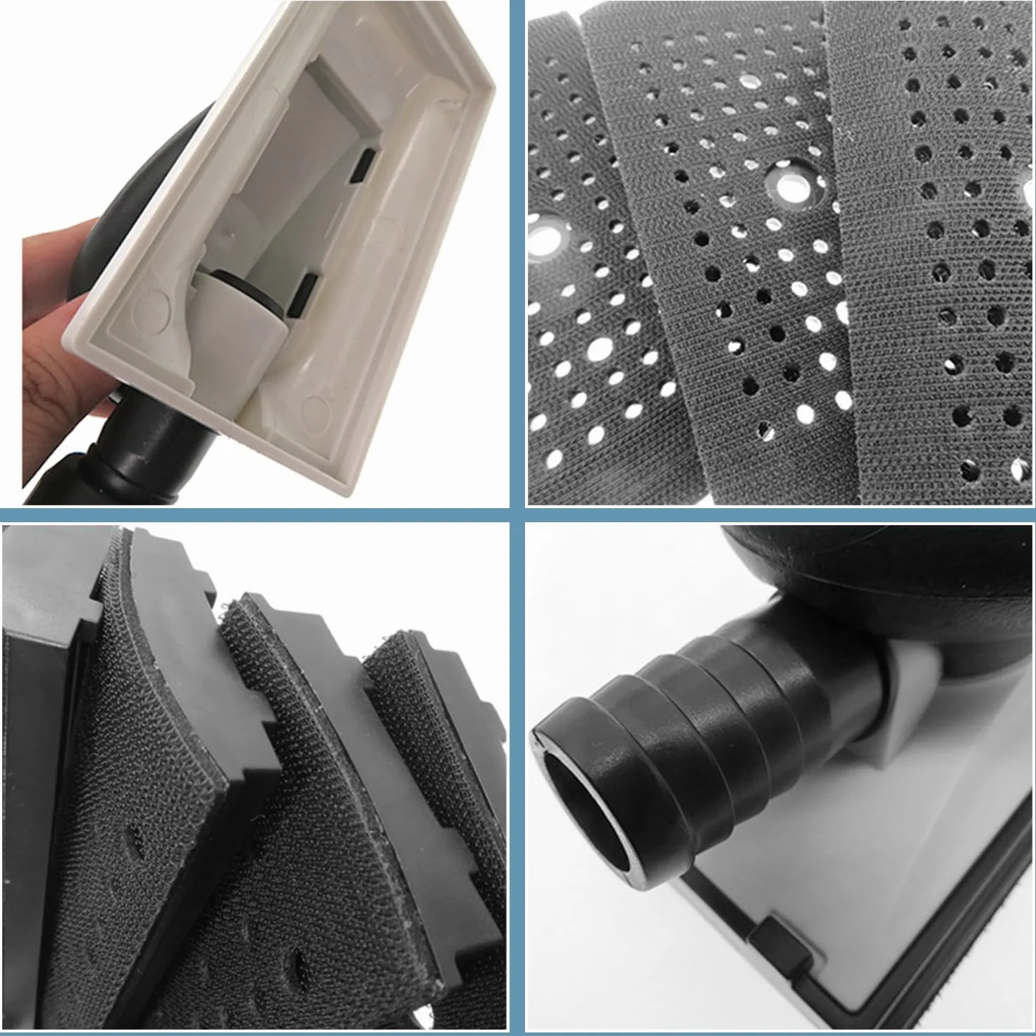 Levigatrice Manuale 70 × 150 mm con 3 Strisce di Levigatura, Senza Polvere per Legno e Metallo