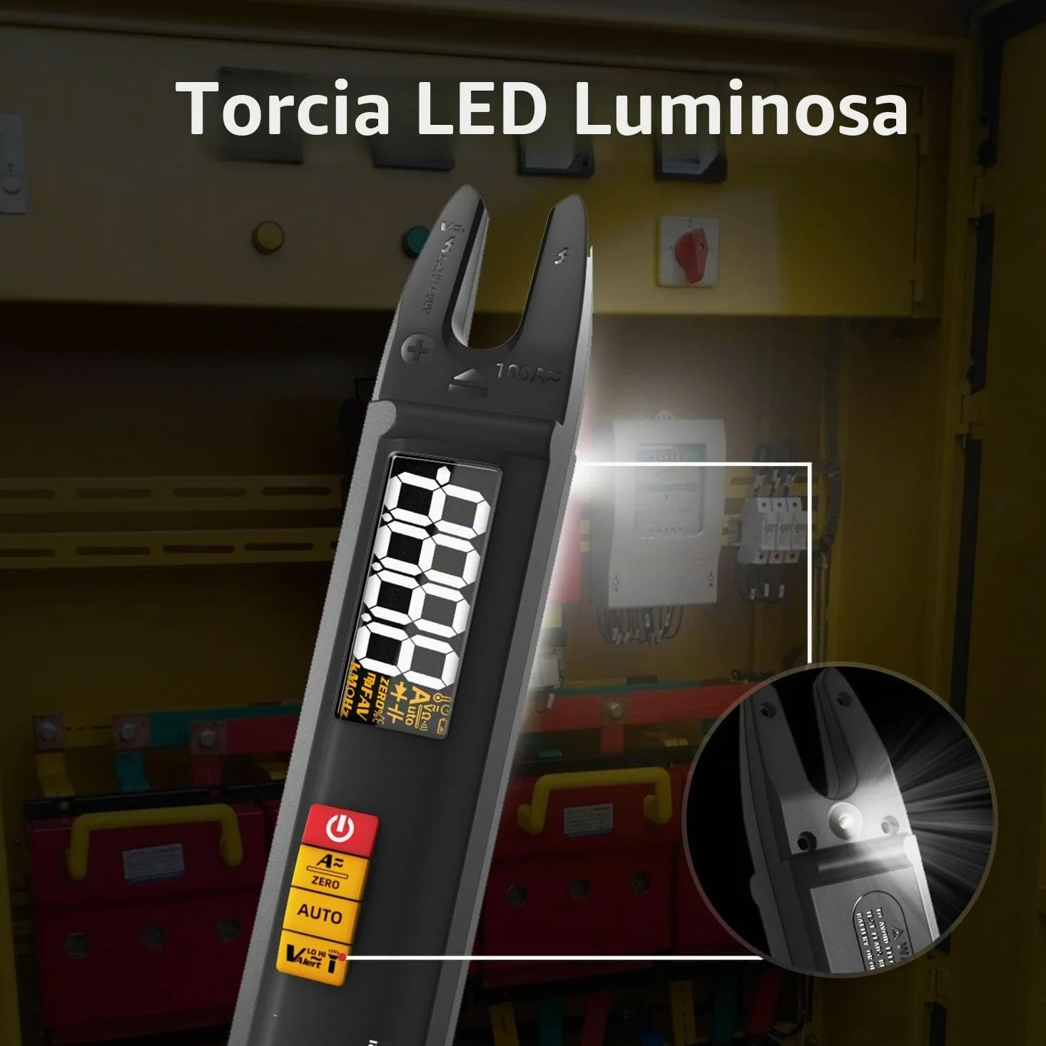 Pinza digitale Meter AC DC Corrente Aperta Mascella Forcella Meter Ricaricabile Auto Ranging Multimetro NCV Amp Volt Ohm Tester Elettrico Tester Forma Penna Tester