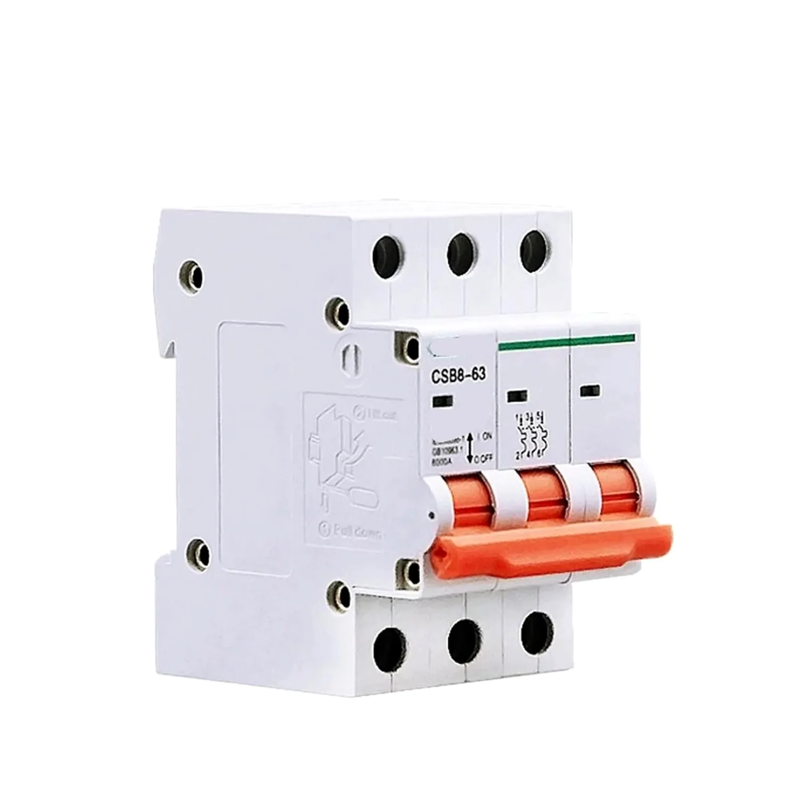 Interruttore automatico MCB for pannelli solari fotovoltaici CC 3P Mini Protector CSB8-63DC SERIE 6-125A(100A)